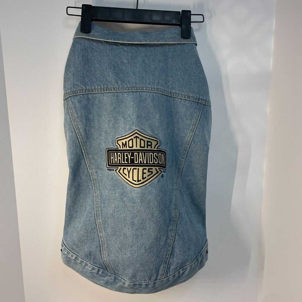 Harley-Davidson Light Blue Denim Dog Vest Jacket